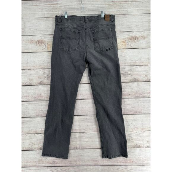 prAna Theorem Slim Fit Stretch Cotton Jeans Mens 36 Gray 5 Pocket - Picture 2 of 11